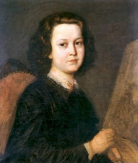 Aleksander Kotsis Portrait of a paintress Jezefina Geppert oil painting picture